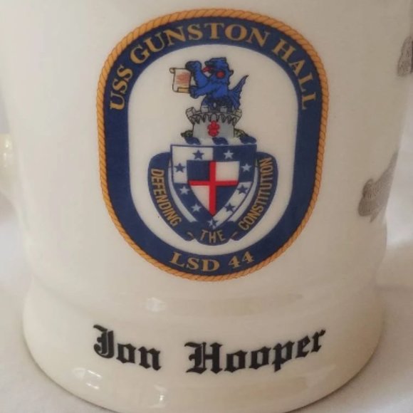 USS Gunston Hall (LSD-44) with Jon Hooper’s name, Coffee Mug - Picture 2 of 7